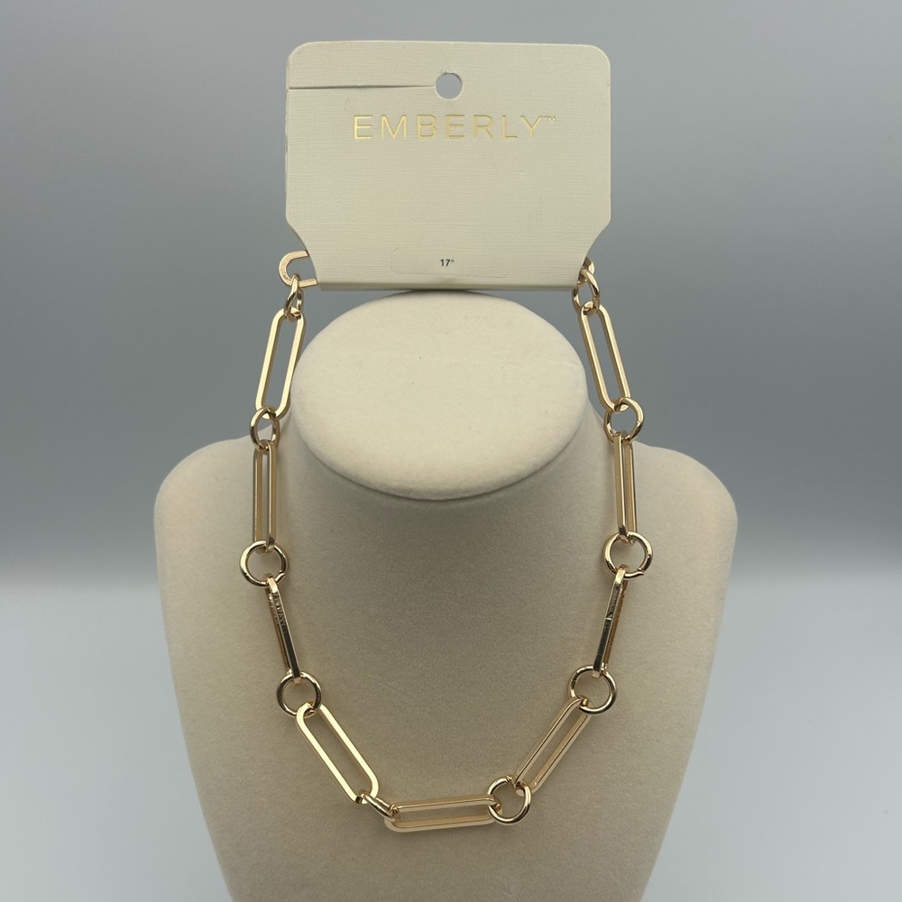 *New* Emberly Goldtone Link 17” Necklace